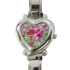 Jungle Love Heart Italian Charm Watch by PollyParadise