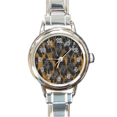 Animalprint Round Italian Charm Watch by PollyParadise