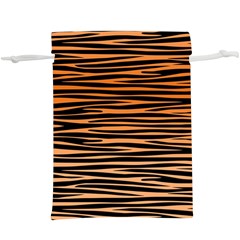 Tiger Stripes, Black And Orange, Asymmetric Lines, Wildlife Pattern  Lightweight Drawstring Pouch (xl) by Casemiro