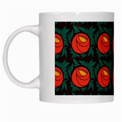 Rose Ornament White Mugs by SychEva