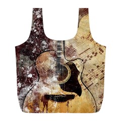 Guitar Full Print Recycle Bag (l) by LW323