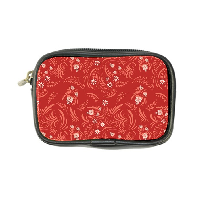 Folk floral pattern. Flowers abstract surface design. Seamless pattern Coin Purse