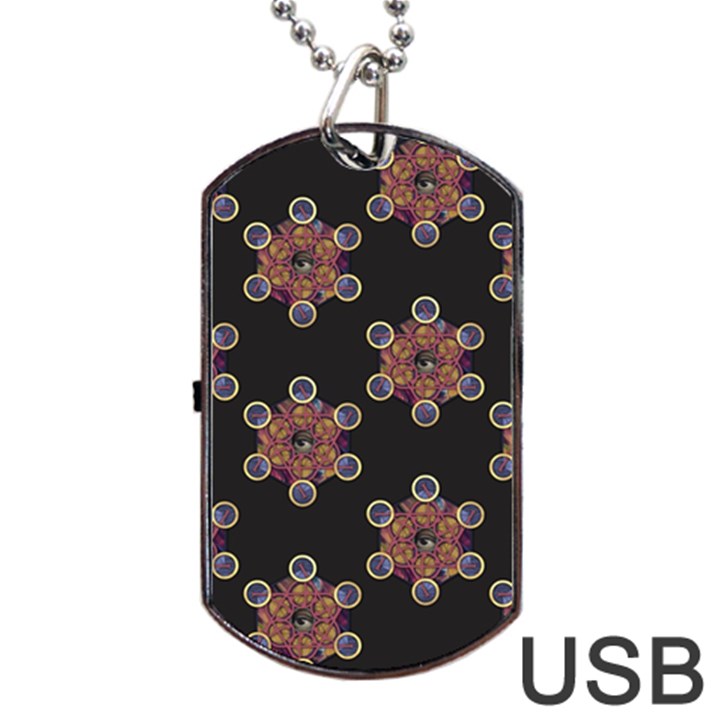 Metatron Cube Dog Tag USB Flash (Two Sides)