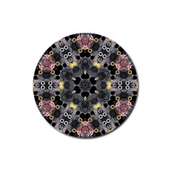 Abstract Geometric Kaleidoscope Rubber Coaster (round)  by alllovelyideas