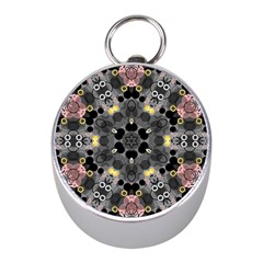 Abstract Geometric Kaleidoscope Mini Silver Compasses by alllovelyideas