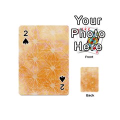 Flowers Pattern Orange Yellow Playing Cards 54 Designs (mini) by alllovelyideas