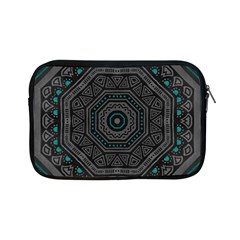 Mandala Vert Noir Pattern Apple Ipad Mini Zipper Cases by alllovelyideas