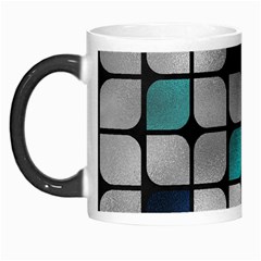 Pattern Abstrat Geometric Blue Grey Morph Mugs by alllovelyideas