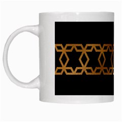 Pattern Geometric Gold Black White Mugs by alllovelyideas