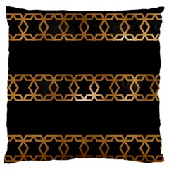 Pattern Geometric Gold Black Standard Flano Cushion Case (two Sides) by alllovelyideas