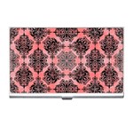 Pattern Rouge Noir Business Card Holder Front