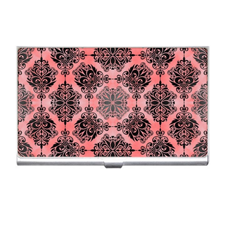 Pattern Rouge Noir Business Card Holder