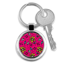 Flowers-flashy Key Chain (round) by alllovelyideas