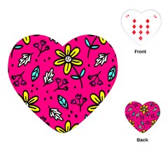 Flowers-flashy Playing Cards Single Design (heart) by alllovelyideas