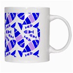 Fish-patern-color White Mugs Right