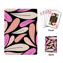 Pattern Feuilles Rose Peche Jaune Playing Cards Single Design (rectangle) by alllovelyideas