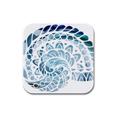 Coquillage-marin-seashell Rubber Square Coaster (4 Pack)  by alllovelyideas