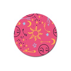 Pattern Mystic Color Magnet 3  (round) by alllovelyideas