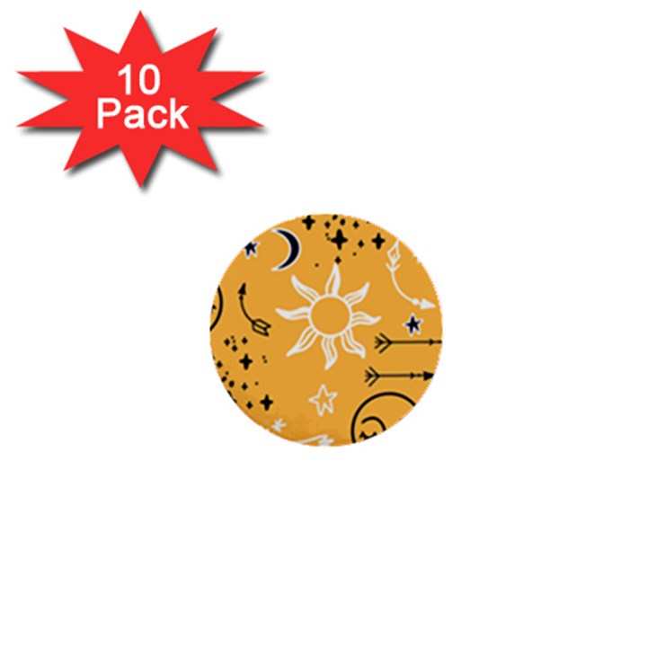 Pattern Mystic Color2 1  Mini Buttons (10 pack) 