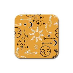 Pattern Mystic Color2 Rubber Square Coaster (4 Pack)  by alllovelyideas