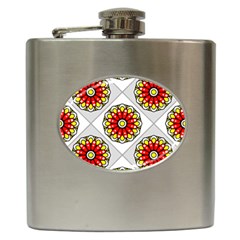 Mandala Modern Forme Geometrique Hip Flask (6 Oz) by byali