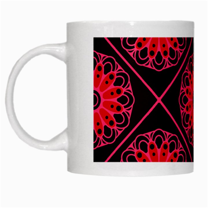 Mandala Colore Abstraite White Mugs