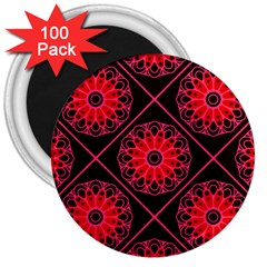 Mandala Colore Abstraite 3  Magnets (100 Pack) by byali