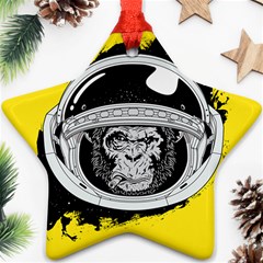 Spacemonkey Star Ornament (two Sides) by goljakoff