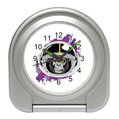 Purple Spacemonkey Travel Alarm Clock by goljakoff