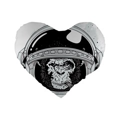 Spacemonkey Standard 16  Premium Heart Shape Cushions by goljakoff