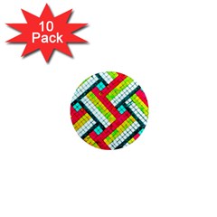 Pop Art Mosaic 1  Mini Magnet (10 Pack)  by essentialimage365