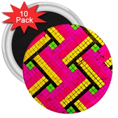 Pop Art Mosaic 3  Magnets (10 Pack)  by essentialimage365