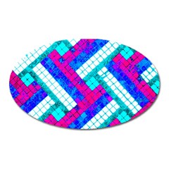 Pop Art Mosaic Oval Magnet by essentialimage365