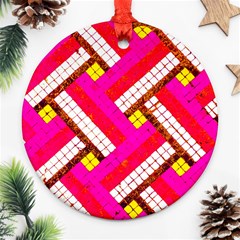 Pop Art Mosaic Ornament (round) by essentialimage365