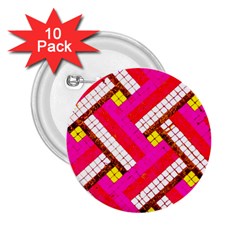 Pop Art Mosaic 2 25  Buttons (10 Pack)  by essentialimage365