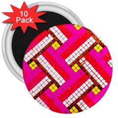 Pop Art Mosaic 3  Magnets (10 Pack)  by essentialimage365