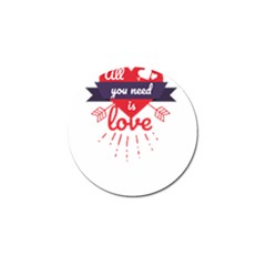 All You Need Is Love Golf Ball Marker (4 Pack) by DinzDas