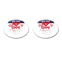 All You Need Is Love Cufflinks (oval) by DinzDas