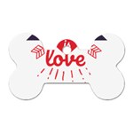 all you need is love Dog Tag Bone (Two Sides) Front