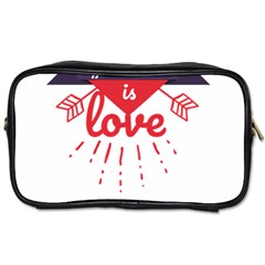 All You Need Is Love Toiletries Bag (one Side) by DinzDas