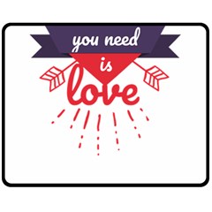 All You Need Is Love Fleece Blanket (medium)  by DinzDas