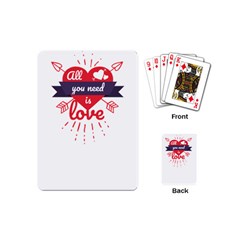 All You Need Is Love Playing Cards Single Design (mini) by DinzDas