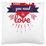 all you need is love Large Cushion Case (Two Sides) Front