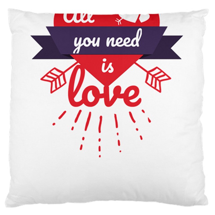 all you need is love Large Cushion Case (Two Sides)