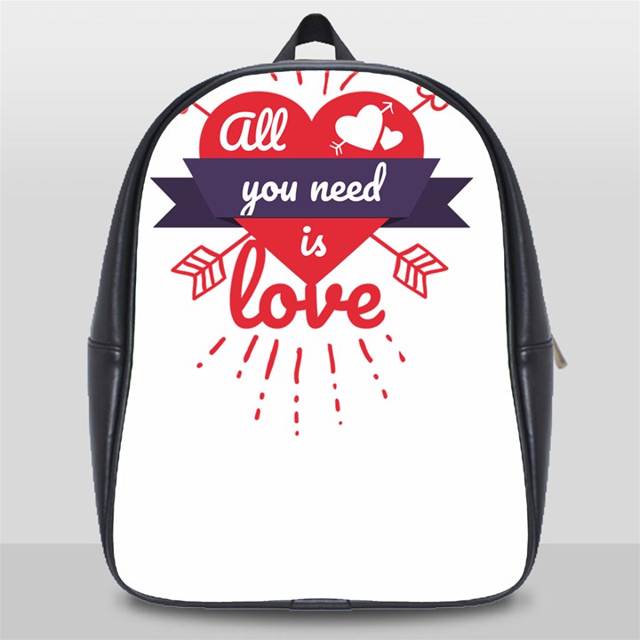 all you need is love School Bag (XL)