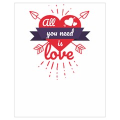 All You Need Is Love Drawstring Bag (small) by DinzDas