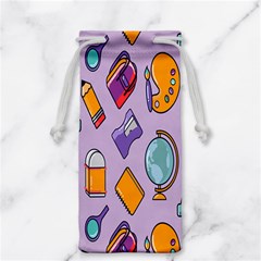 Back To School And Schools Out Kids Pattern Jewelry Bag by DinzDas