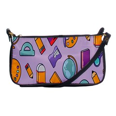 Back To School And Schools Out Kids Pattern Shoulder Clutch Bag by DinzDas