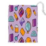 Back To School And Schools Out Kids Pattern Drawstring Pouch (4XL) Front