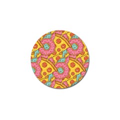 Fast Food Pizza And Donut Pattern Golf Ball Marker (10 Pack) by DinzDas